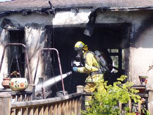 Fire Fighter at Home Fire